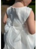 Ivory Organza Diamond Crystals Embellished Flower Girl Dress